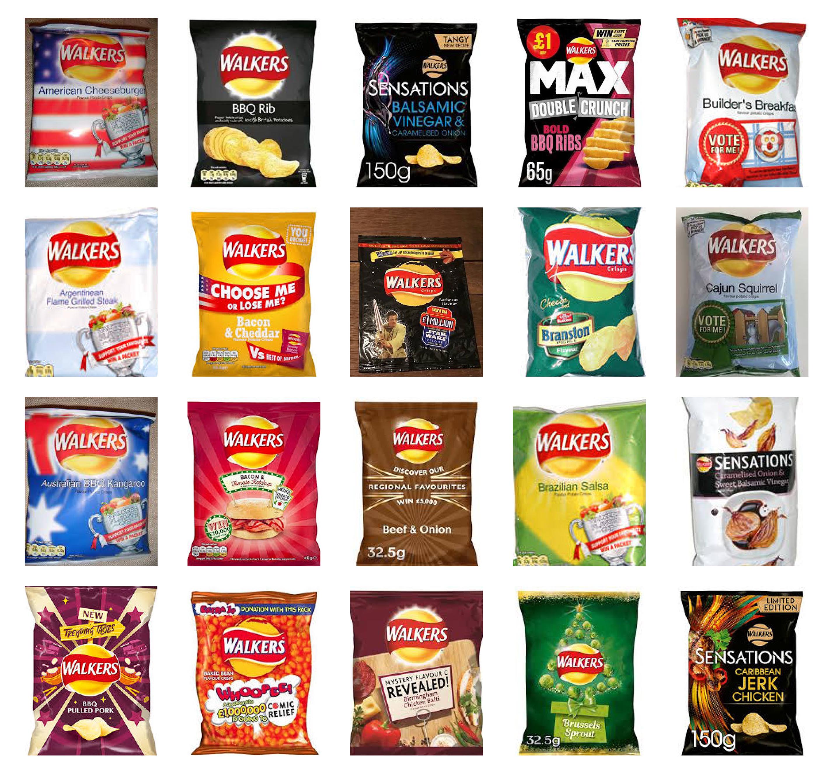 141 Flavours Walkers Crisps With Lots Of Special Editions Museum Of 141 Flavours Walkers Crisps With Lots Of Special Editions Museum Of