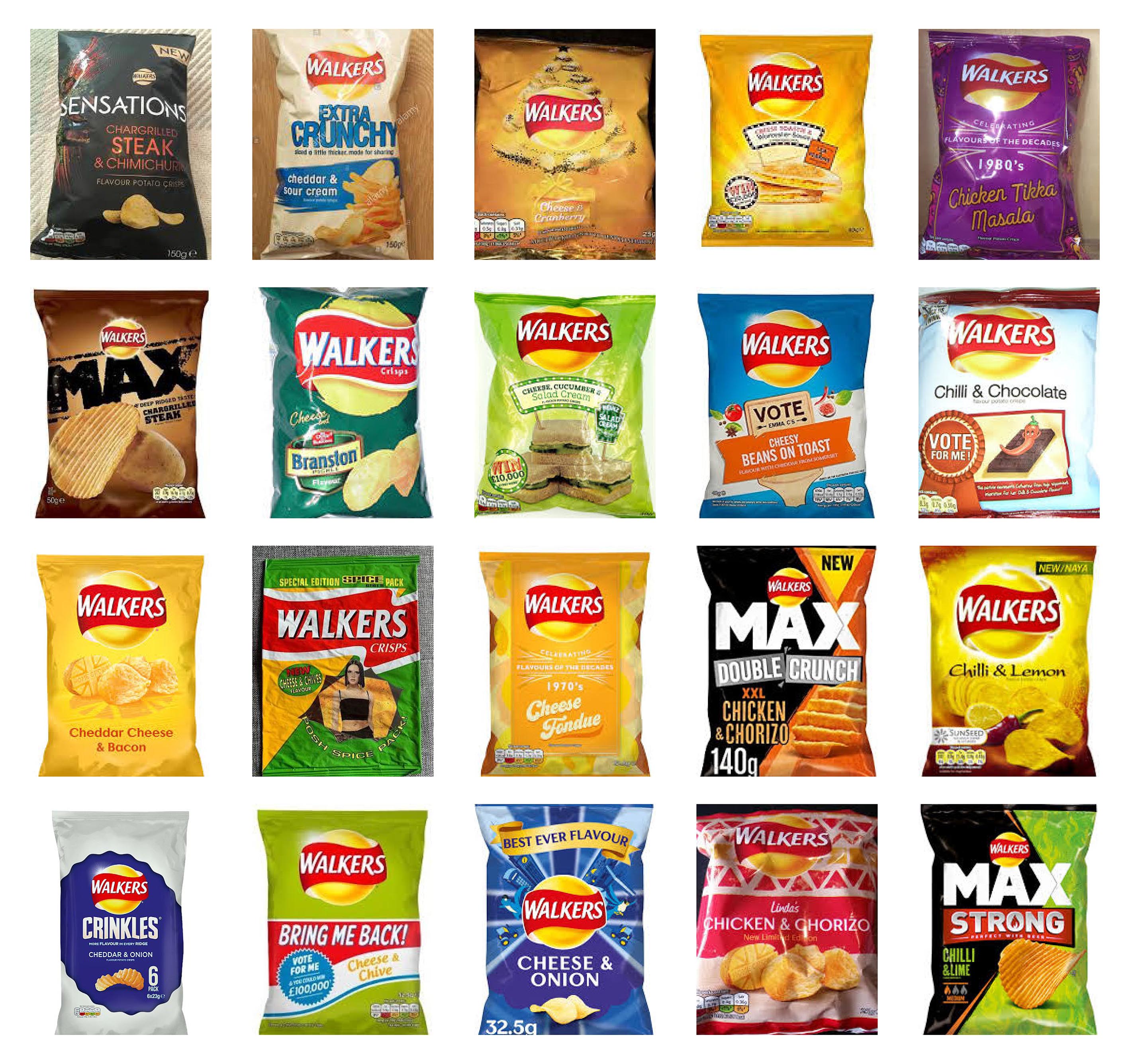 141 Flavours Walkers Crisps With Lots Of Special Editions Museum Of 141 Flavours Walkers Crisps With Lots Of Special Editions Museum Of